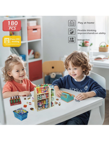 Juego de Carrito de Compras Mini Kimo 180 Piezas Educativo