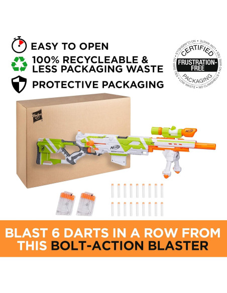 Blaster Nerf Modulus Longstrike CS-6 con Accesorios y 18 Dardos Blaster Nerf Modulus Longstrike CS-6 con Accesorios y 18 Dardos