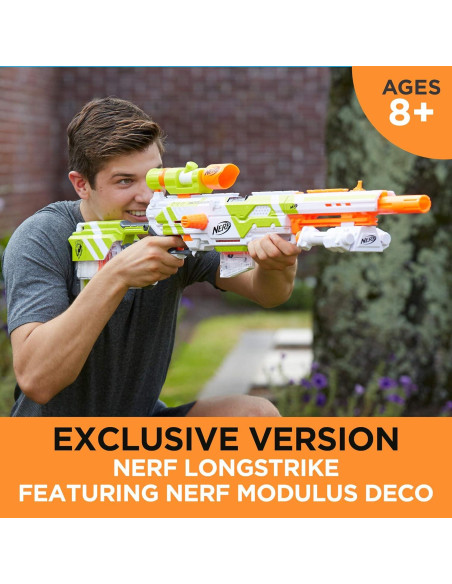 Blaster Nerf Modulus Longstrike CS-6 con Accesorios y 18 Dardos Blaster Nerf Modulus Longstrike CS-6 con Accesorios y 18 Dardos