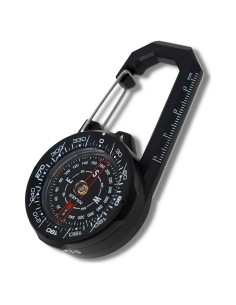 Brújula Mosquetón Polaris Japón Impermeable 60M Bezel Rotatorio