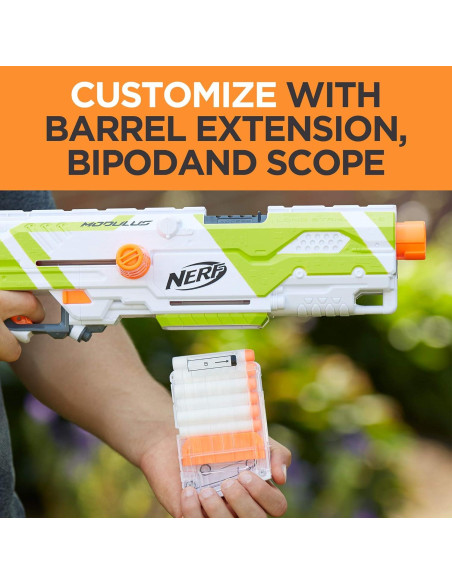 Blaster Nerf Modulus Longstrike CS-6 con Accesorios y 18 Dardos Blaster Nerf Modulus Longstrike CS-6 con Accesorios y 18 Dardos