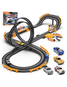 Pista de Carreras Eléctrica Kmuxilal con 4 Coches 6,15 m