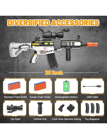 Rifle Francotirador Eléctrico PIXATA con 120 Dardos 55,88 cm Rifle Francotirador Eléctrico PIXATA con 120 Dardos 55,88 cm