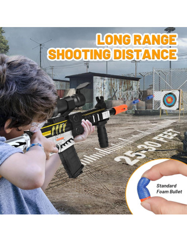 Rifle Francotirador Eléctrico PIXATA con 120 Dardos 55,88 cm