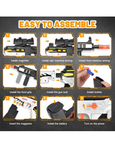Rifle Francotirador Eléctrico PIXATA con 120 Dardos 55,88 cm