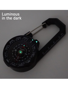 Brújula Mosquetón Polaris Japón Impermeable 60M Bezel Rotatorio 2