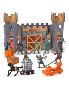 Castillo Medieval de Juguete Liberty Imports con Figuras y Catapulta
