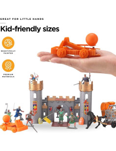 Castillo Medieval de Juguete Liberty Imports con Figuras y Catapulta 2