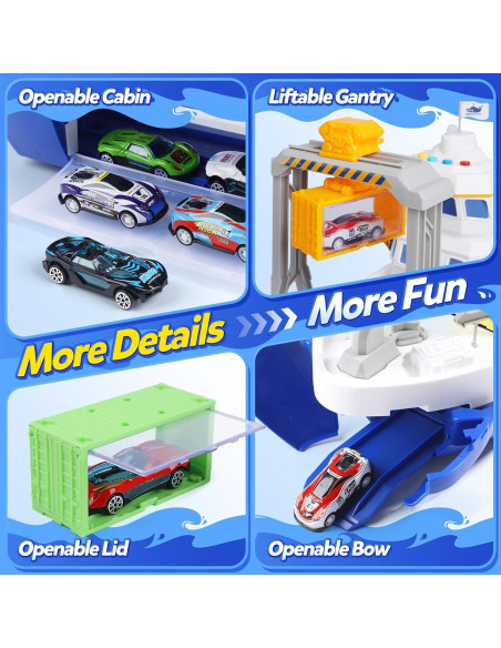 Barco de Carga CUTE STONE con Grúa y Sonidos 43,8 cm