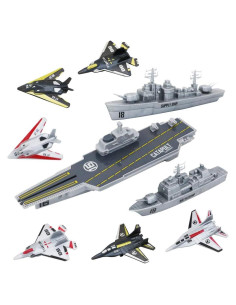 Portaaviones Juguete deAO con Aviones y Barco de Suministro