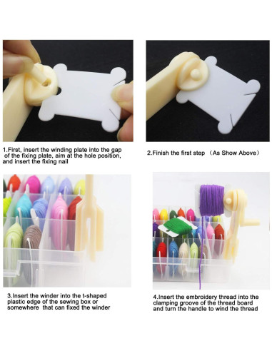 Organizador de Hilo WeiMeet 230 Piezas con Enrollador