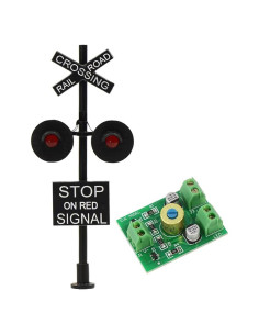 Señal de Cruce de Ferrocarril HO Evemodel JTD877RP LED