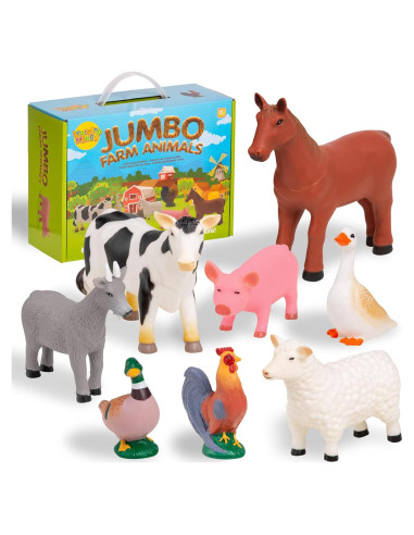 Juego de 8 Figuras de Animales de Granja Learning Minds