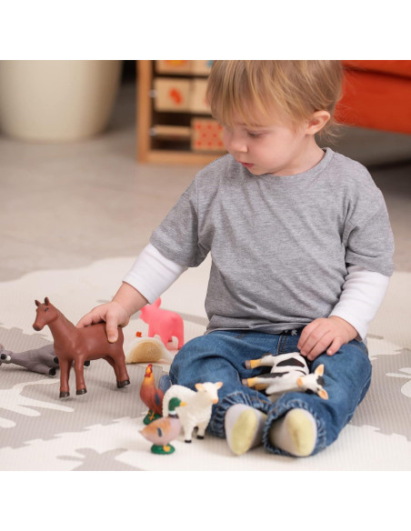 Juego de 8 Figuras de Animales de Granja Learning Minds