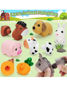 Juguetes de Coincidencia de Animales de Granja V-Opitos - 10 Piezas 2