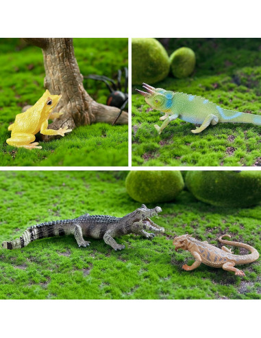 Juego de Figuras de Animales Reptiles TOYMANY 12 PCS