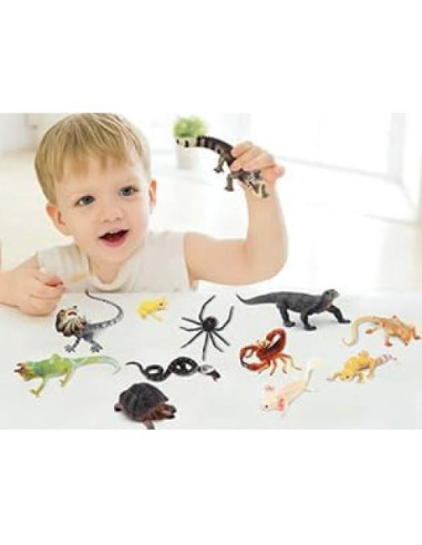 Juego de Figuras de Animales Reptiles TOYMANY 12 PCS