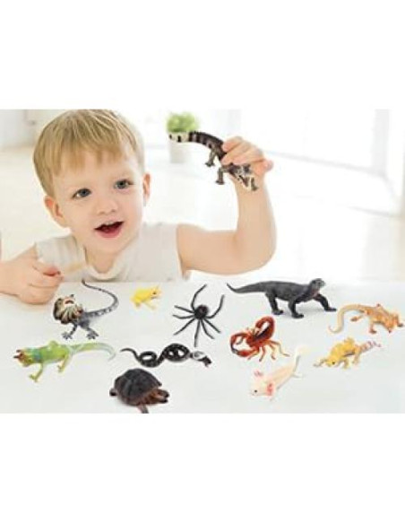 Juego de Figuras de Animales Reptiles TOYMANY 12 PCS Juego de Figuras de Animales Reptiles TOYMANY 12 PCS
