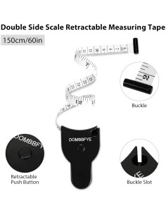 Cinta Métrica Corporal Dombbfye Retráctil 150cm Doble Escala 2