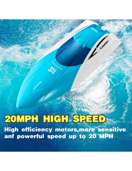 Barco RC 4DRC S4 Control Remoto 32 km/h 2 Baterías Azul