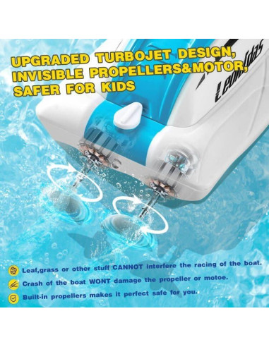 Barco RC 4DRC S4 Control Remoto 32 km/h 2 Baterías Azul