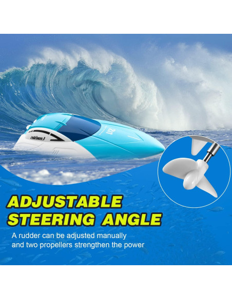 Barco RC 4DRC S4 Control Remoto 32 km/h 2 Baterías Azul