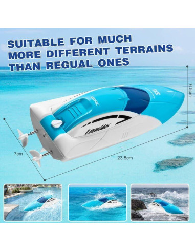 Barco RC 4DRC S4 Control Remoto 32 km/h 2 Baterías Azul