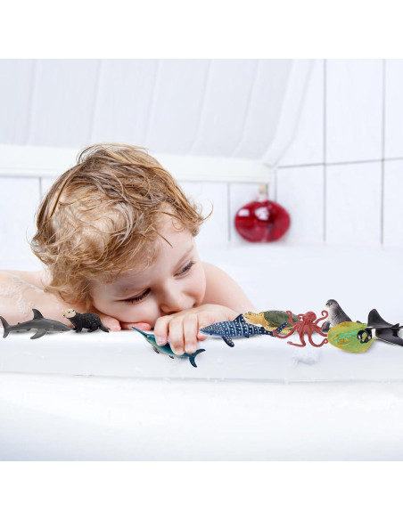 Figuras de Animales Oceánicos TOYMANY 24 Piezas Realistas