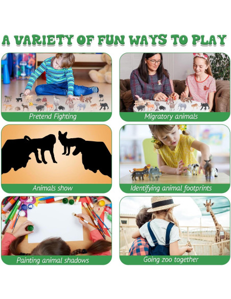 40 Figuras de Animales del Bosque Silipull 7,62 cm