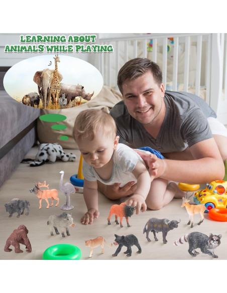 40 Figuras de Animales del Bosque Silipull 7,62 cm