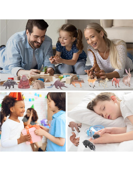 40 Figuras de Animales del Bosque Silipull 7,62 cm