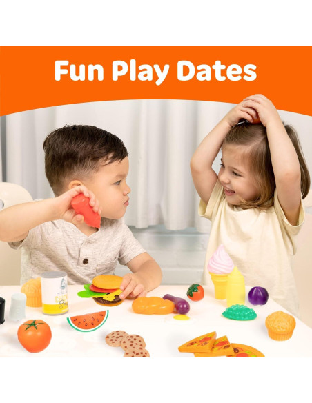 Set de Comida de Juguete Jaxojoy 122 Piezas Cocina Infantil
