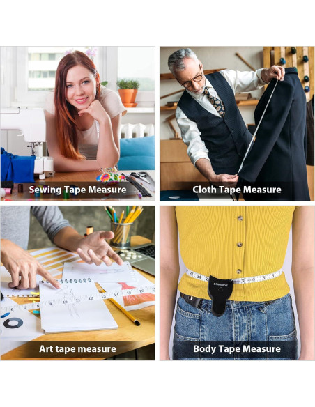 Cinta Métrica Corporal Dombbfye Retráctil 150cm Doble Escala Cinta Métrica Corporal Dombbfye Retráctil 150cm Doble Escala