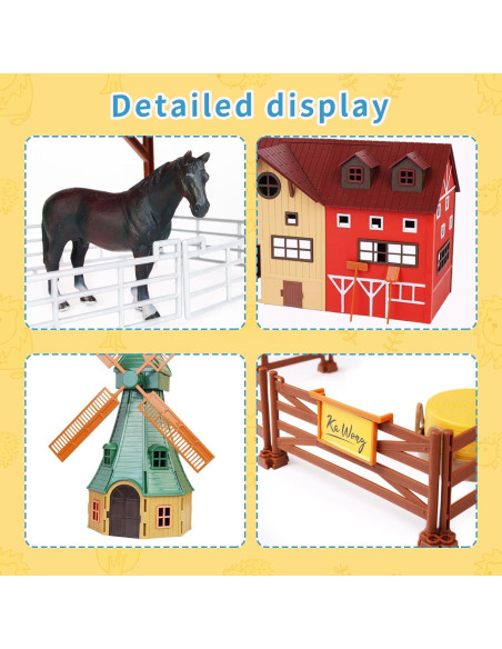 Set de Juguetes de Animales de Granja Peagprav 140 Piezas Set de Juguetes de Animales de Granja Peagprav 140 Piezas