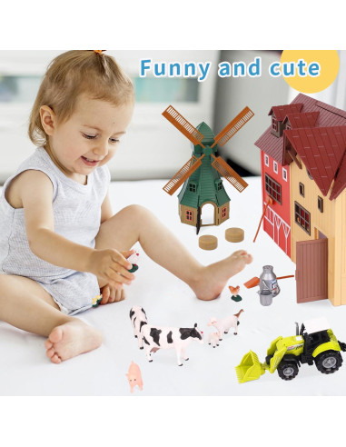 Set de Juguetes de Animales de Granja Peagprav 140 Piezas