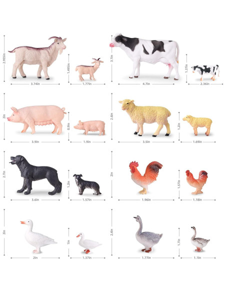 Set de 35 Juguetes de Animales de Granja EnAuRoL Set de 35 Juguetes de Animales de Granja EnAuRoL