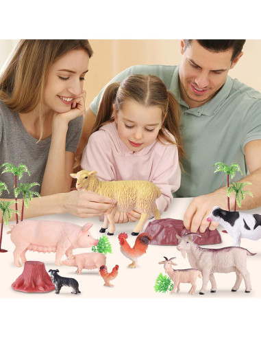 Set de 35 Juguetes de Animales de Granja EnAuRoL