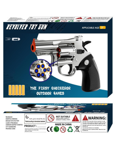 Revolver de Juguete Monochildoing con Balas Blandas 272g