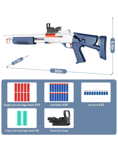 Pistola de Juguete Blaster de Espuma Ouzhimanxing 76 cm