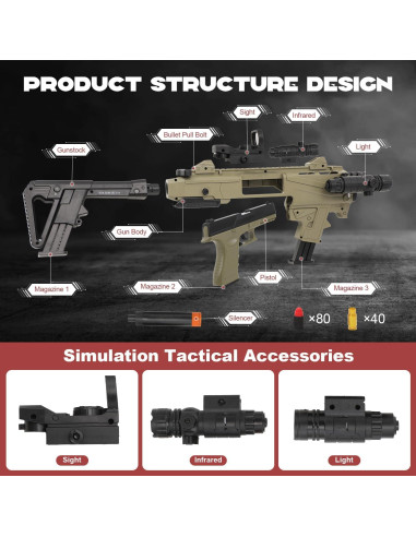 Pistola de Balas Blandas Spcozgil con Expulsión de Casquillos
