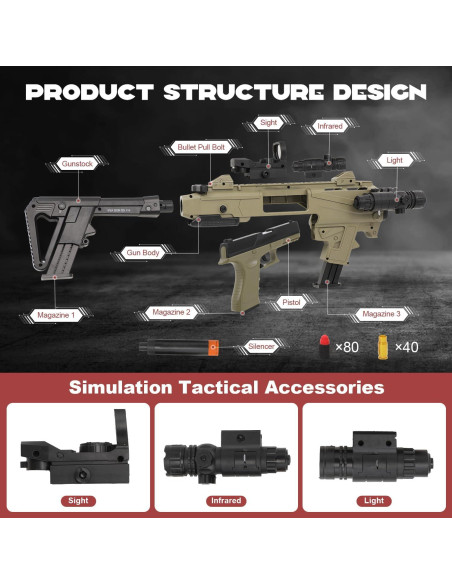 Pistola de Balas Blandas Spcozgil con Expulsión de Casquillos