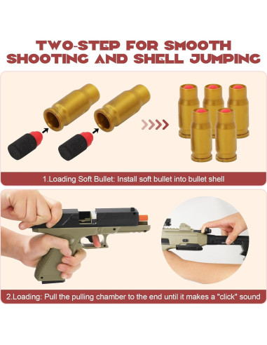 Pistola de Balas Blandas Spcozgil con Expulsión de Casquillos