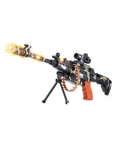 Juguete Ametralladora Militar Walnut Li con Luces y Sonido