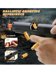 Pistola de Juguete Spcozgil con 50 Balas de Espuma EVA 2