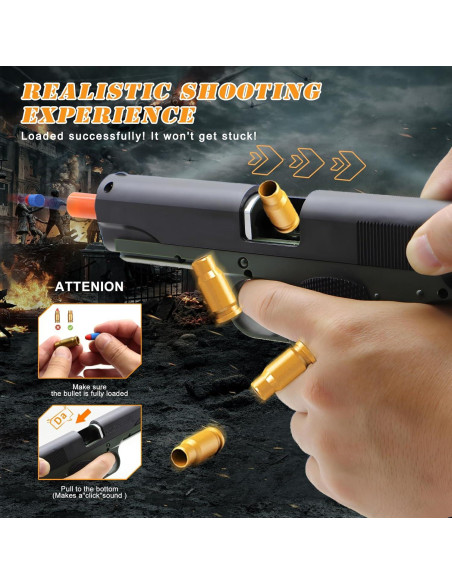 Pistola de Juguete Spcozgil con 50 Balas de Espuma EVA Pistola de Juguete Spcozgil con 50 Balas de Espuma EVA