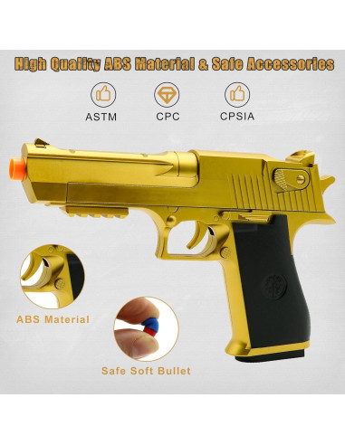 Pistola de Juguete Nogevo con Balas Blandas y Casquillos