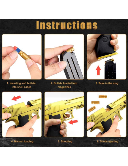 Pistola de Juguete Nogevo con Balas Blandas y Casquillos