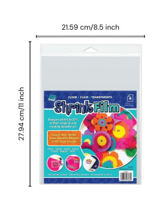Película de Encogimiento Grafix - 6 Hojas Transparentes 21.6x27.9cm 2