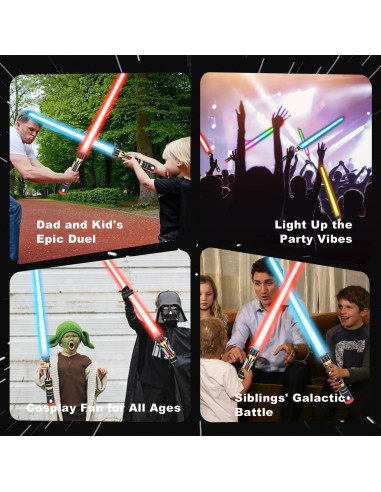 Sables LED Iluminados SAIYUE Paquete de 2 para Niños y Adultos