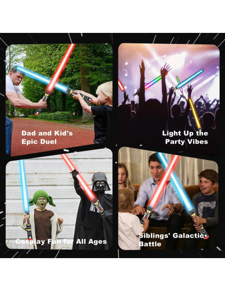 Sables LED Iluminados SAIYUE Paquete de 2 para Niños y Adultos